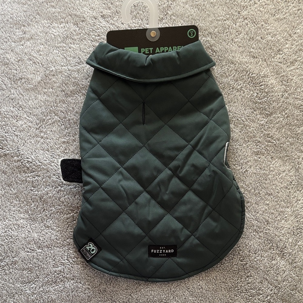Fuzzyard Quilted Dog Jacket - Green